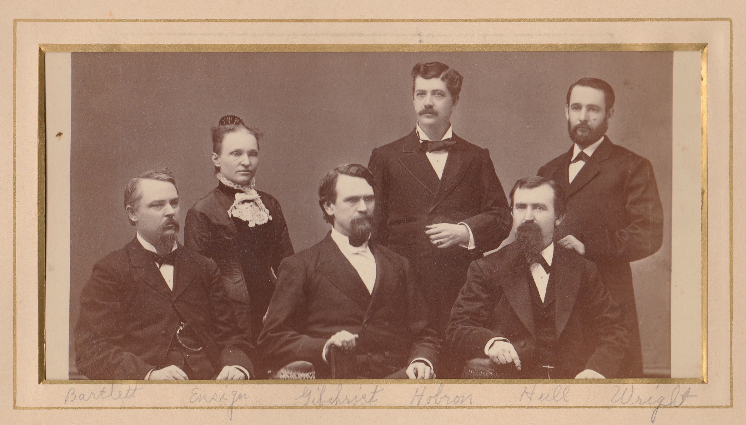 historical photo of faculty including Ensign