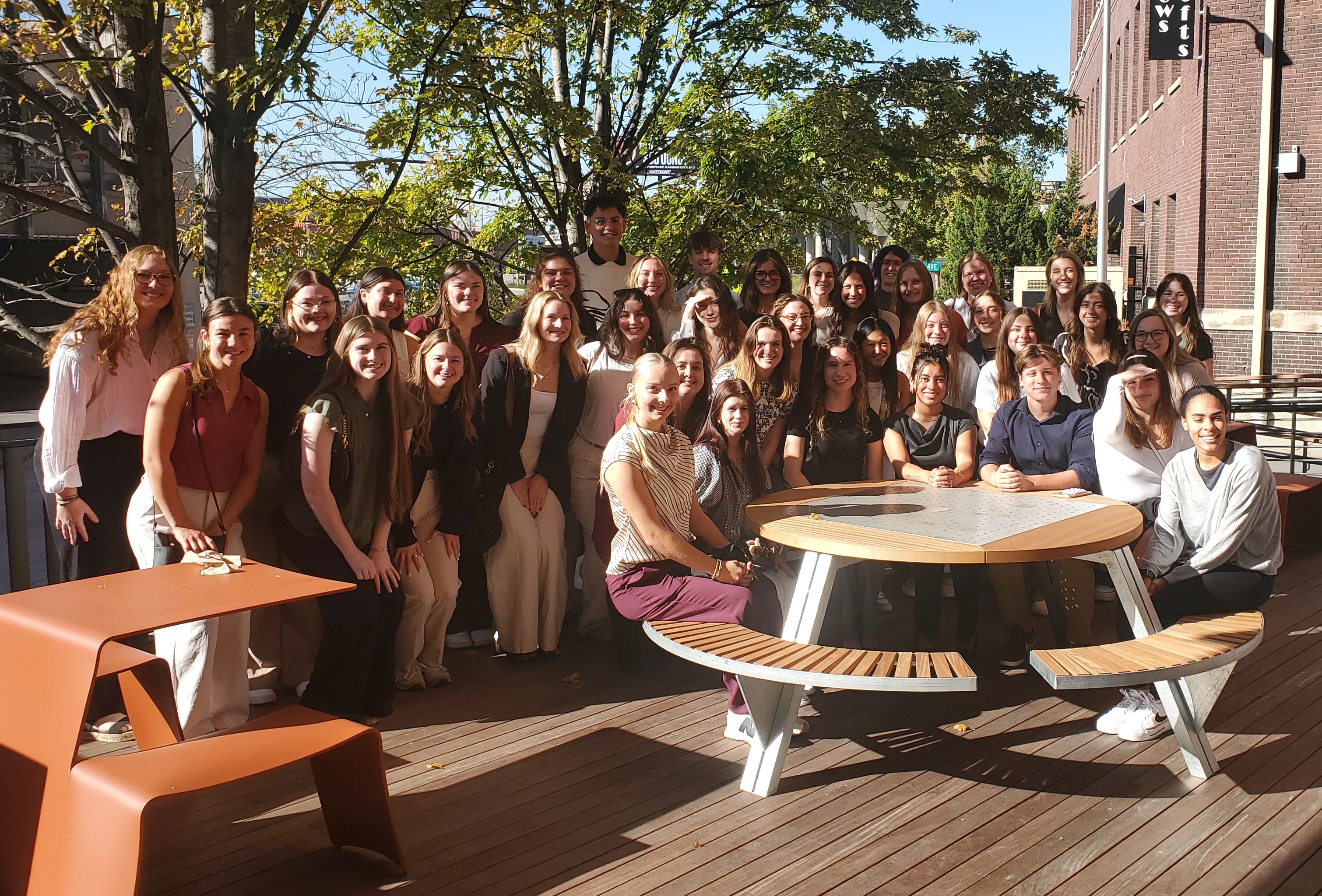 interior design students on kansas city trip