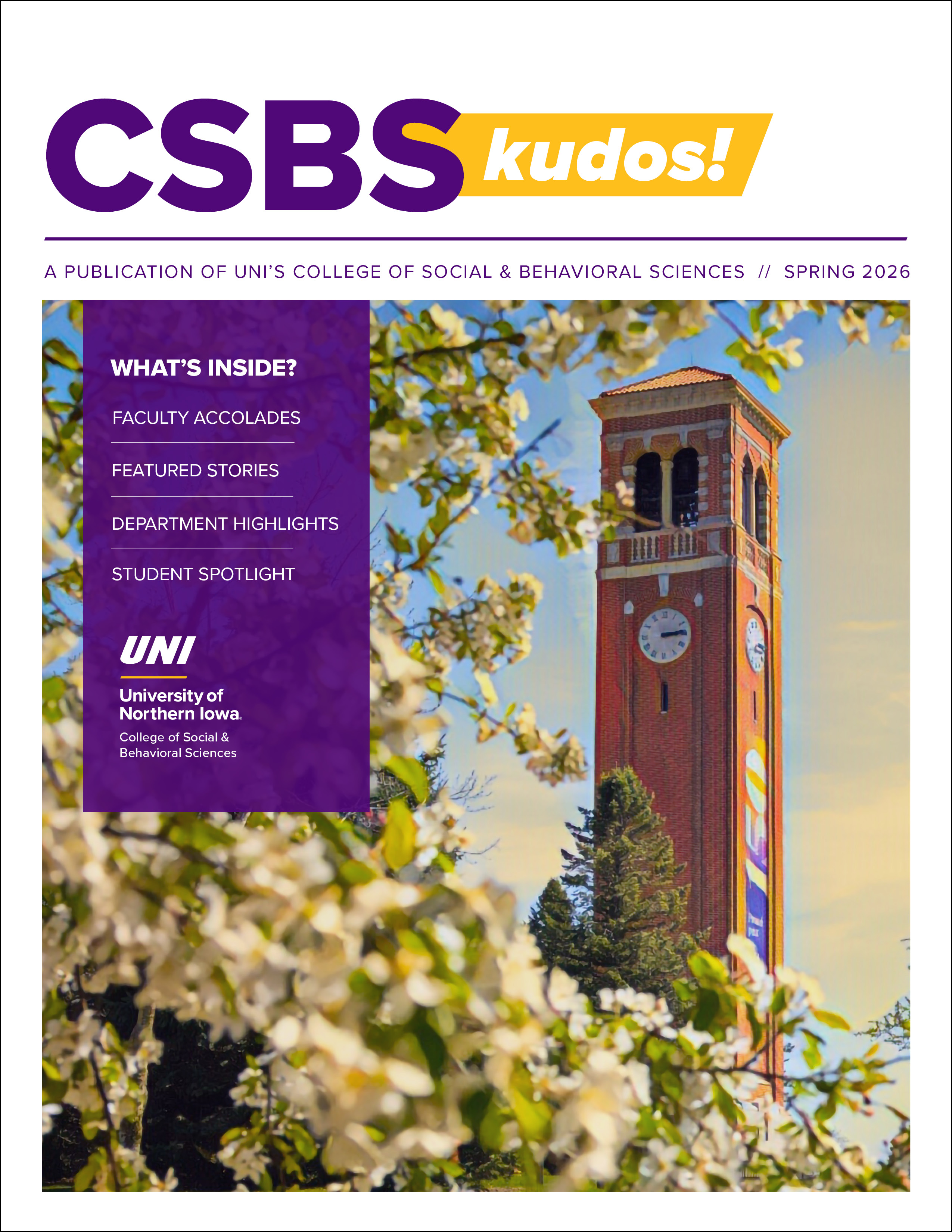 CSBS Kudos Newsletter Spring 2026 - Cover