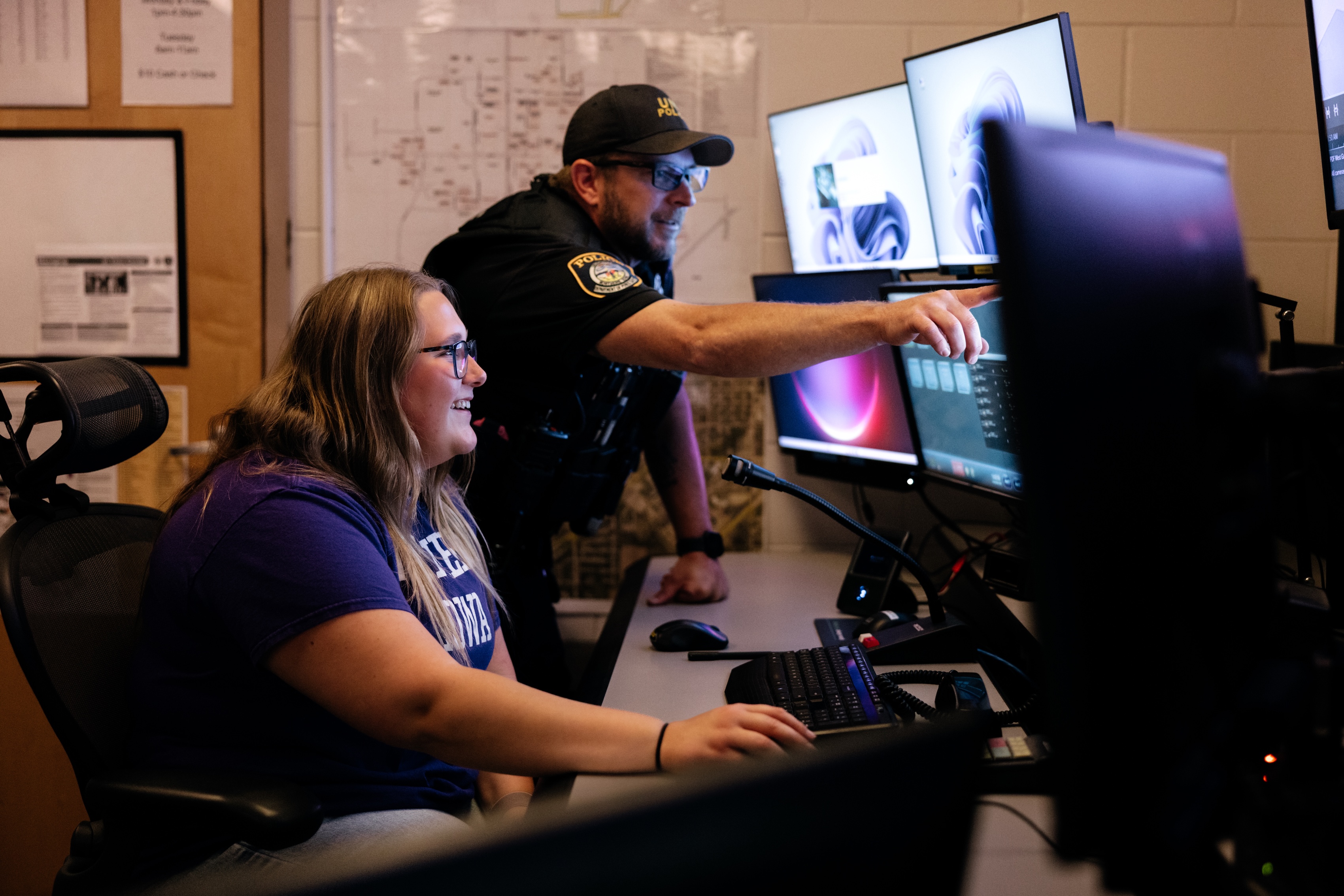Criminology student and supervisor at field experience location