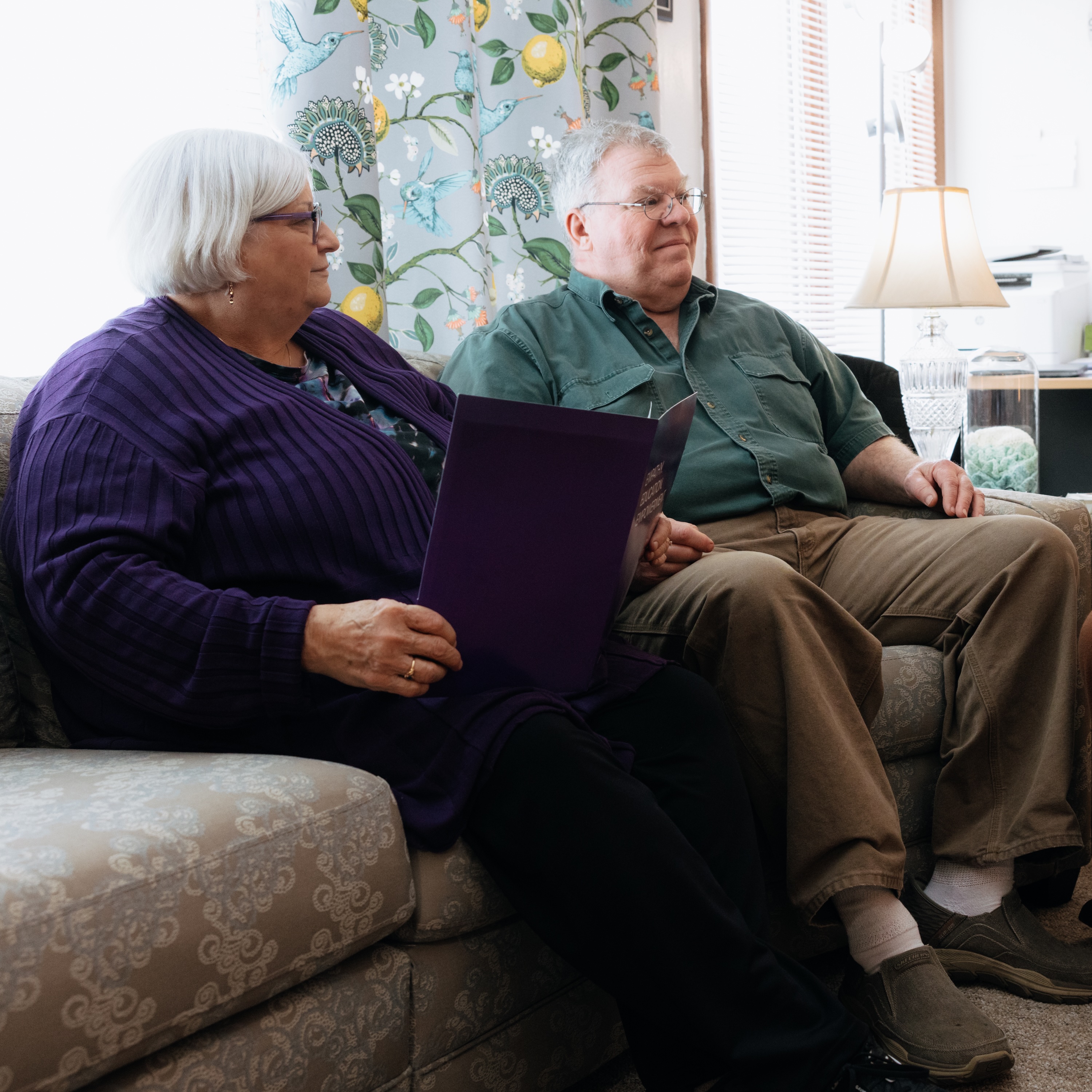 Aging adult at dementia simulation house