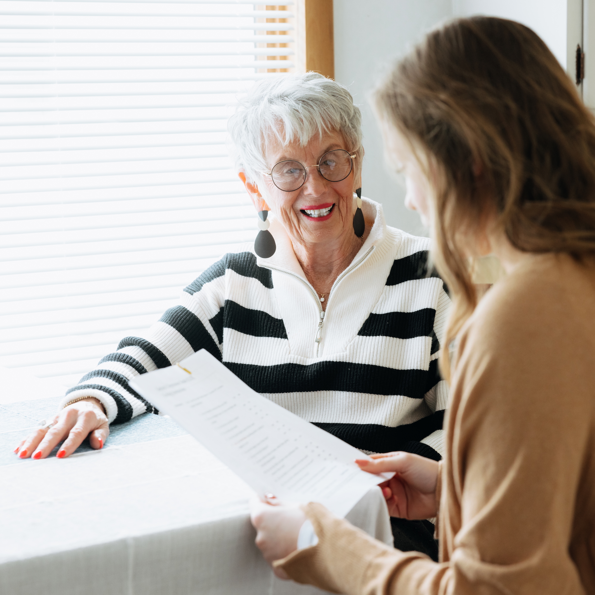 Aging adult at dementia simulation house