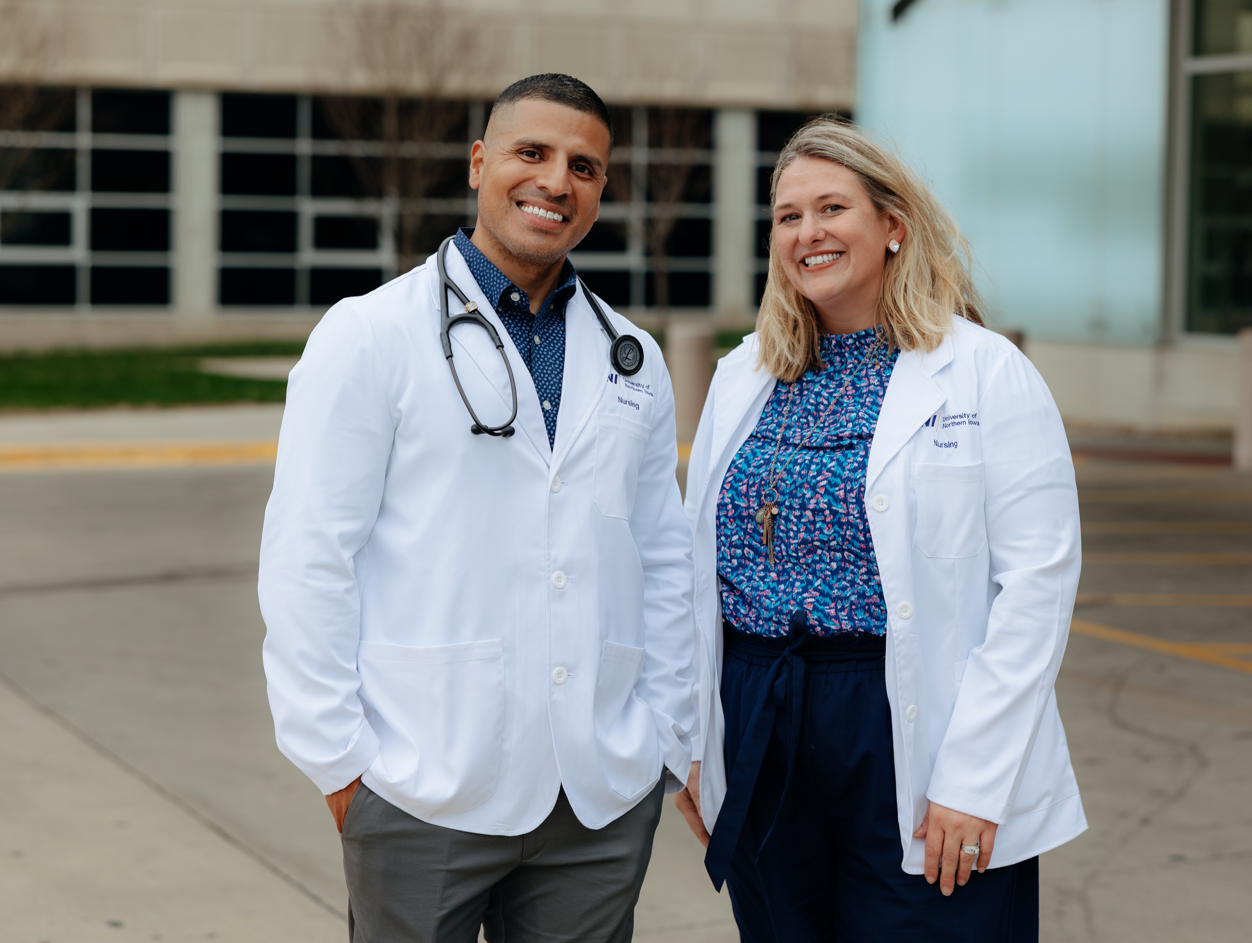 Nursing faculty members Jimmy Reyes and Carrie Hollerud