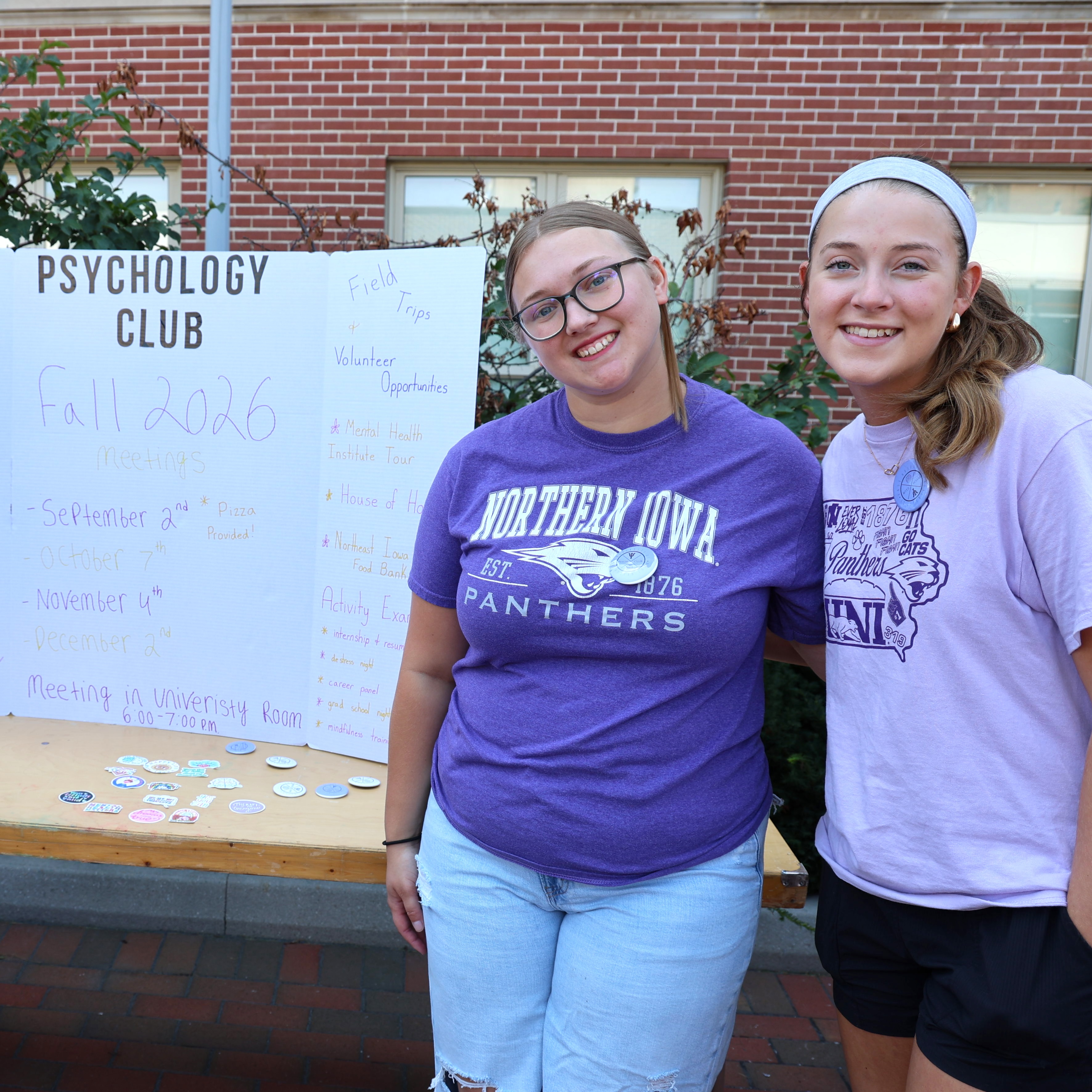 Psych Club students at UNI student org fair