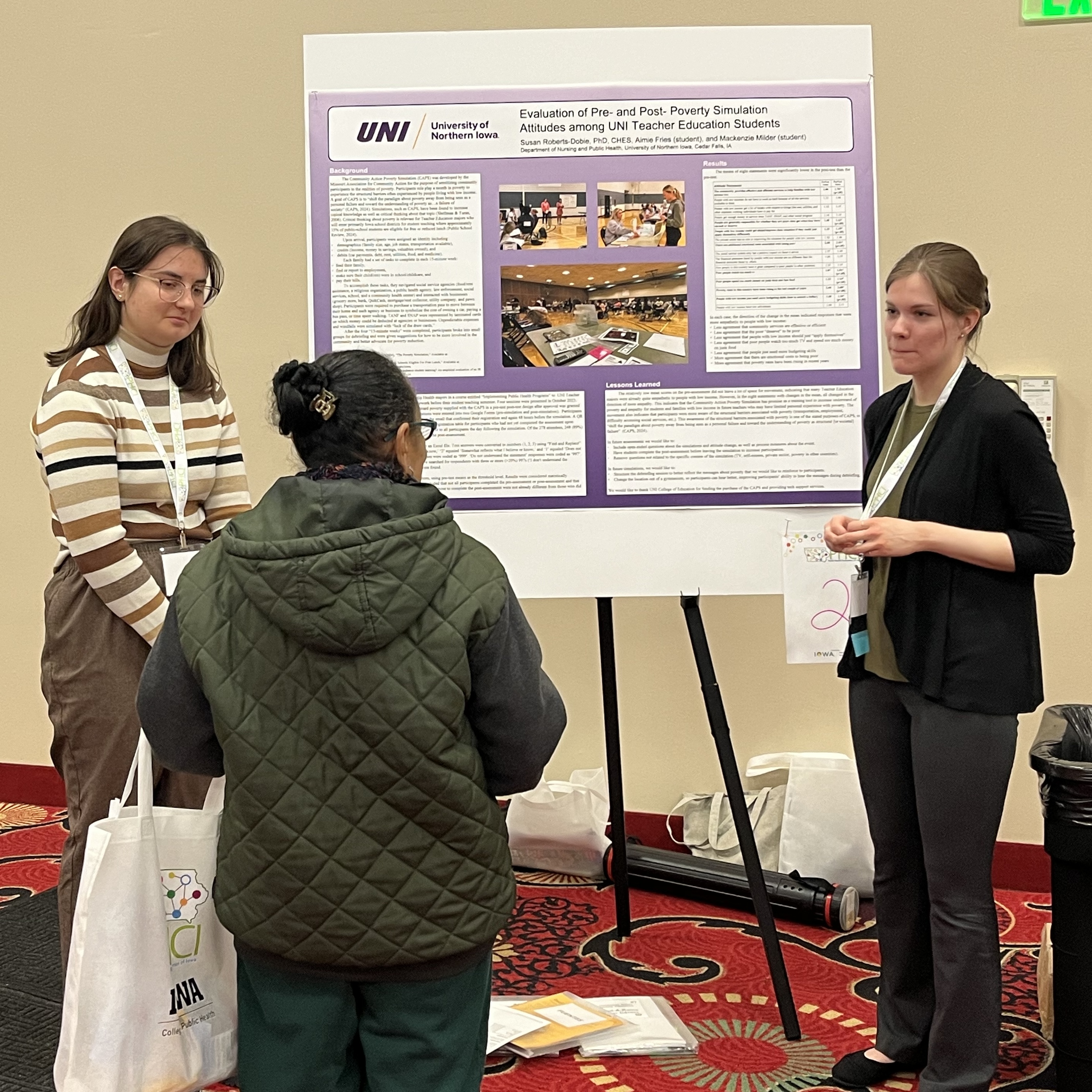 Students presenting internship project