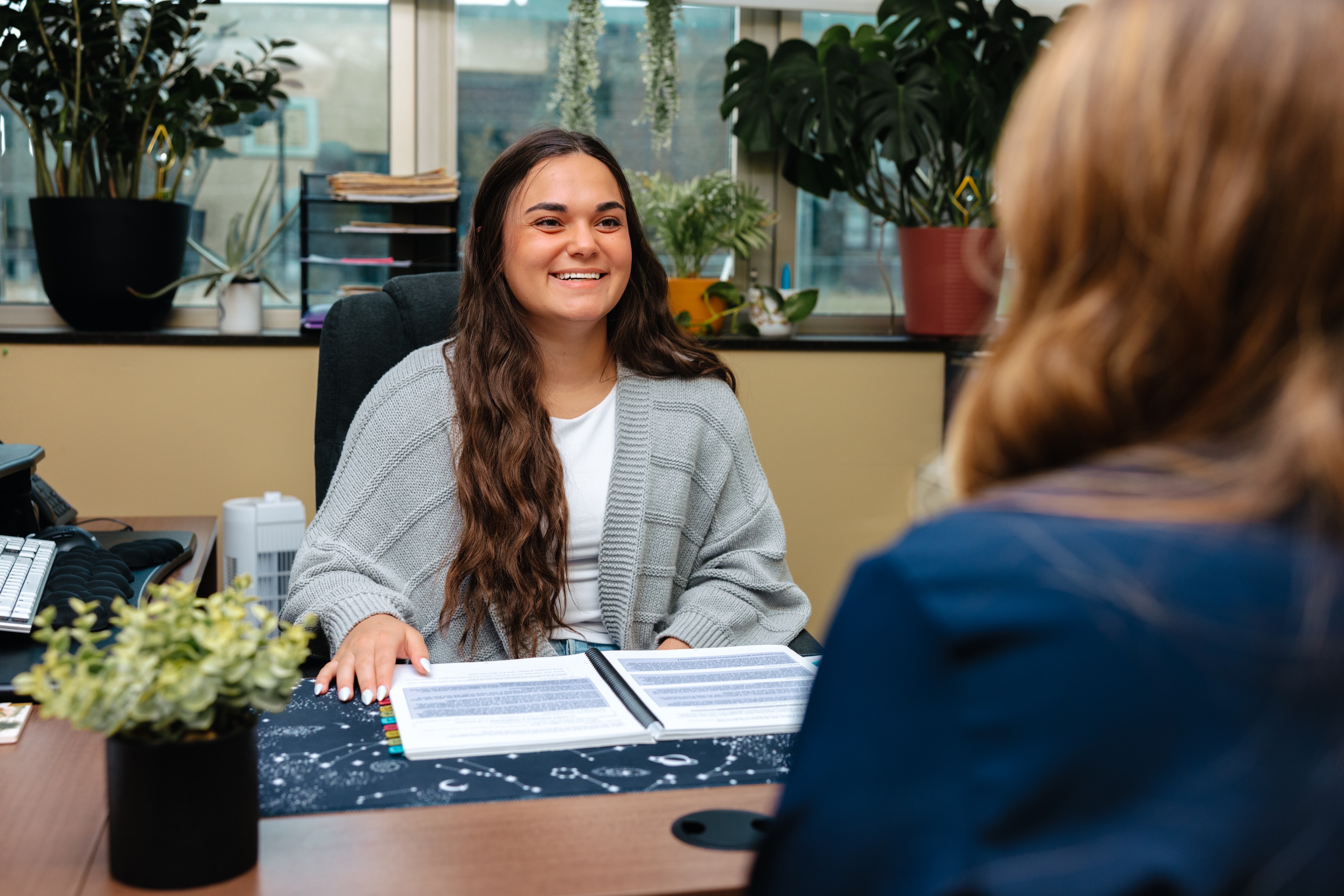 Criminology student at field experience site