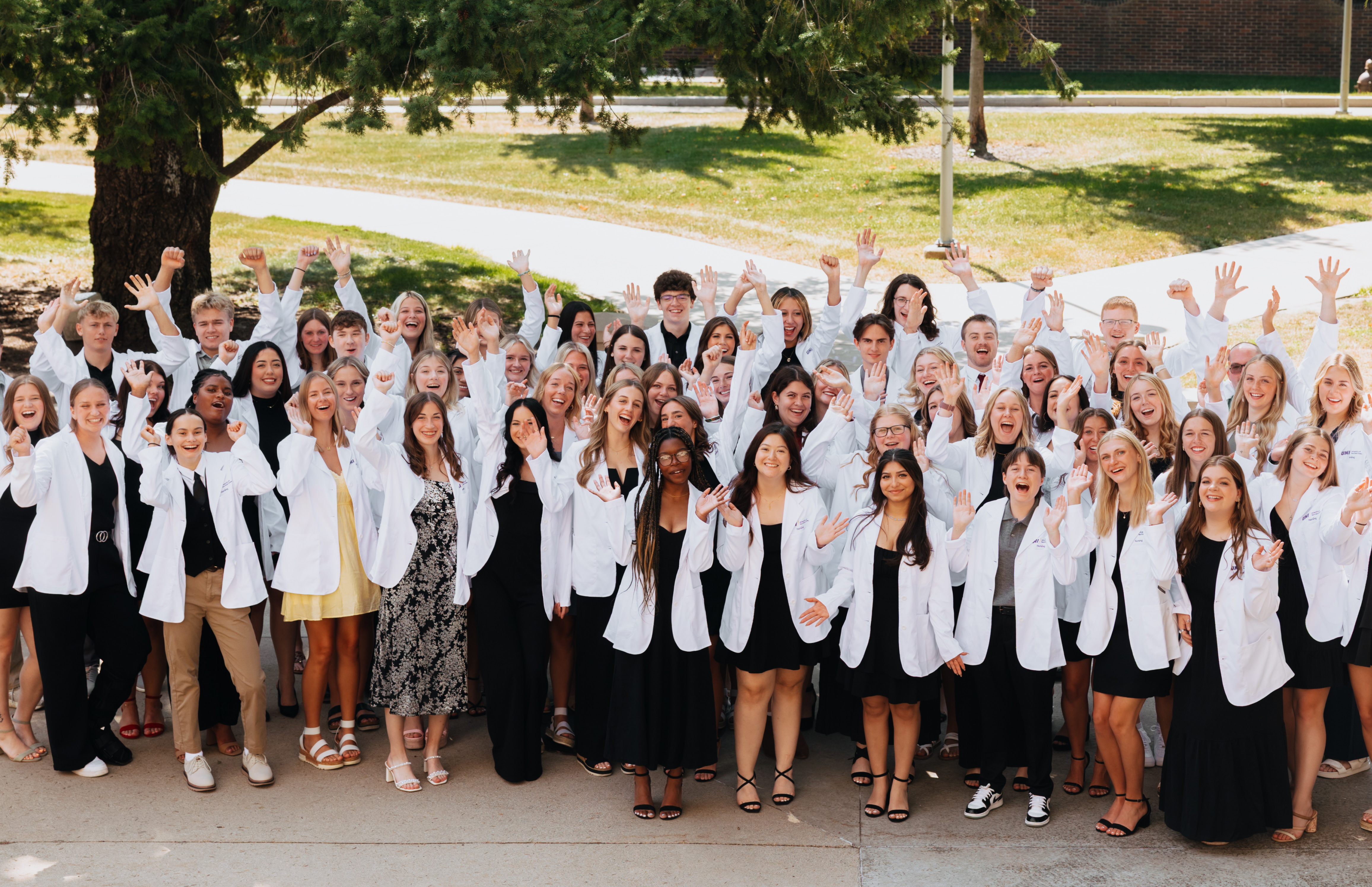 UNI Nursing students at White Coat Ceremony