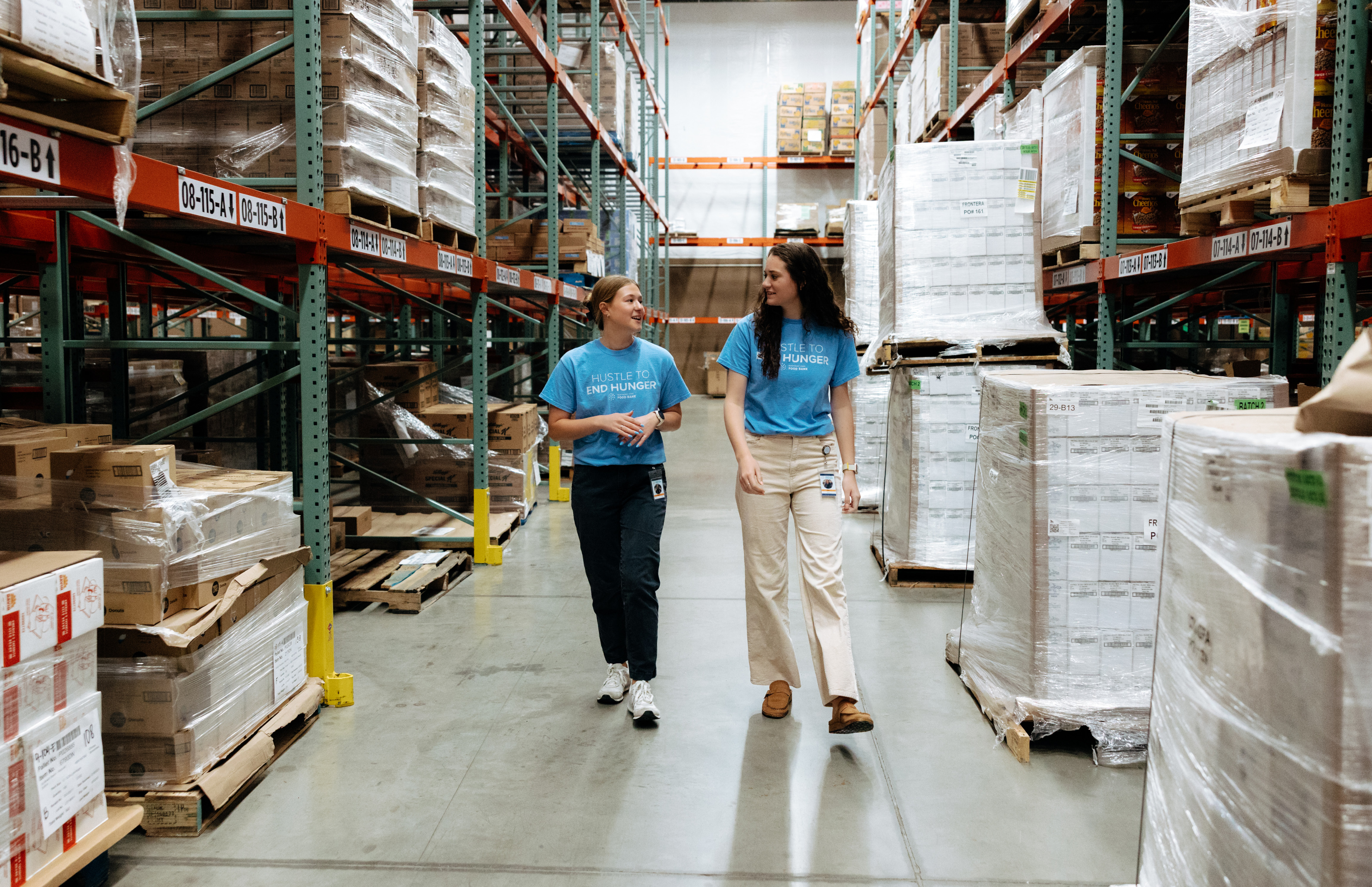 Public health students interning at food bank