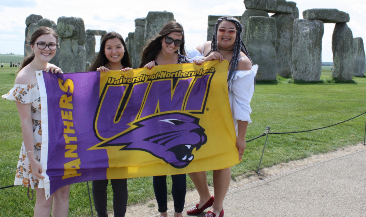 Students at Stonehenge