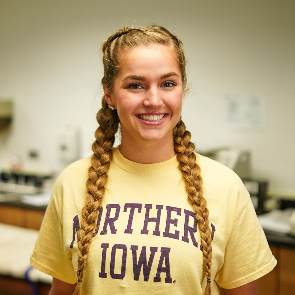 Abi Harn in the lab.