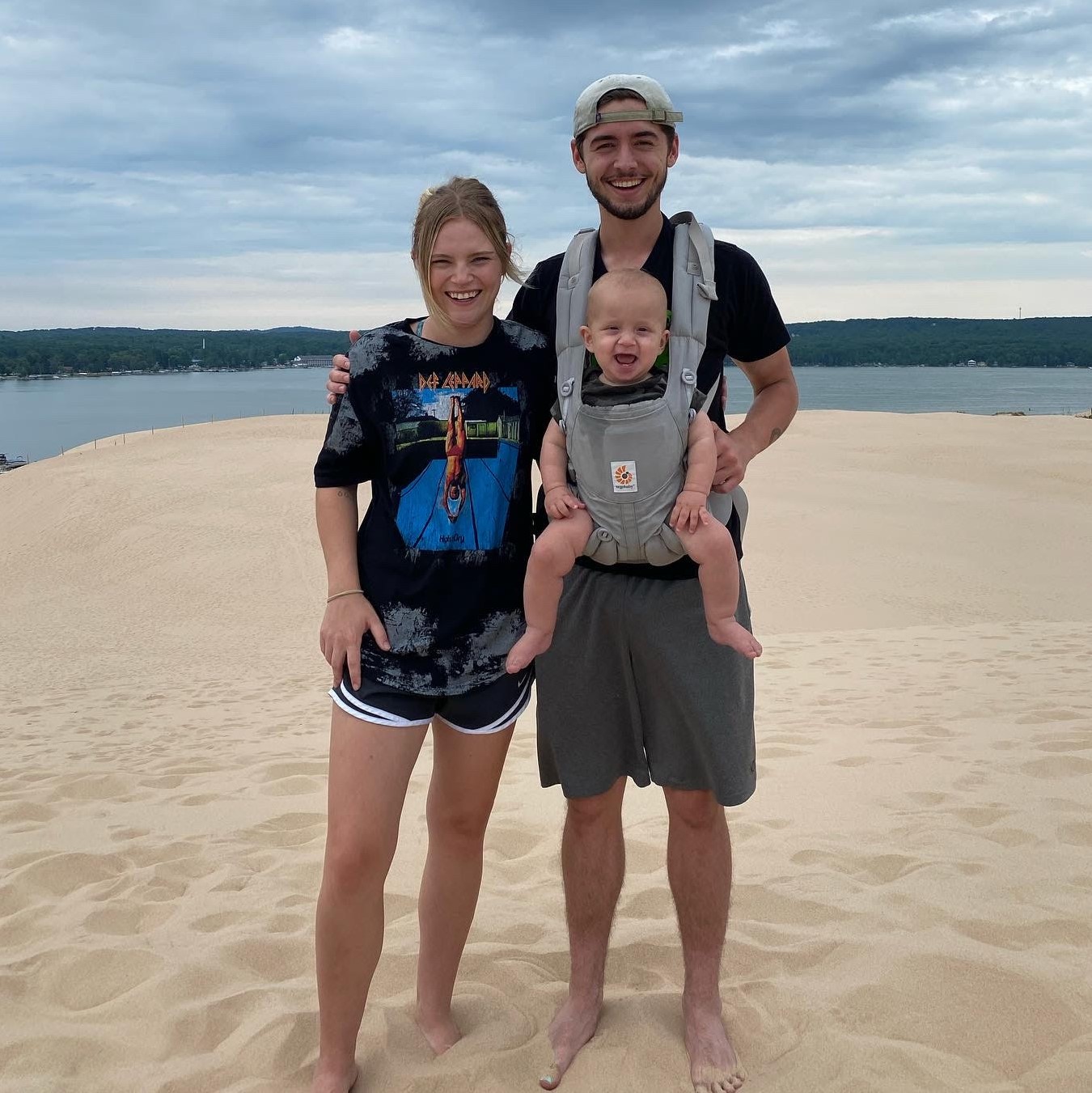 Cade Saylor at the lake with family.