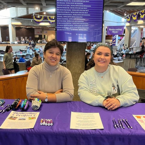 WGS students tabling