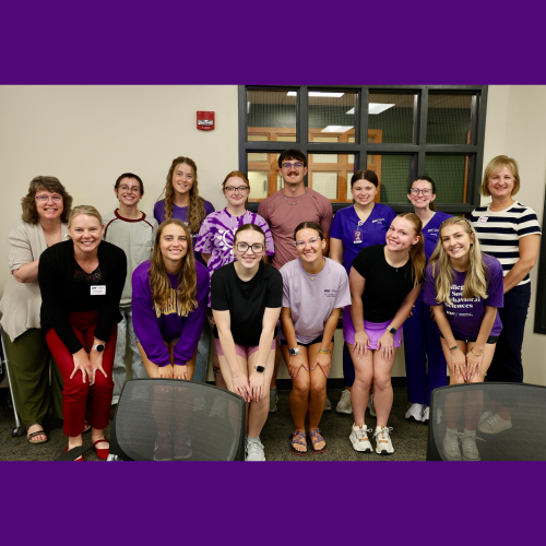 Group photo of SABRs with dean's office at kickoff event