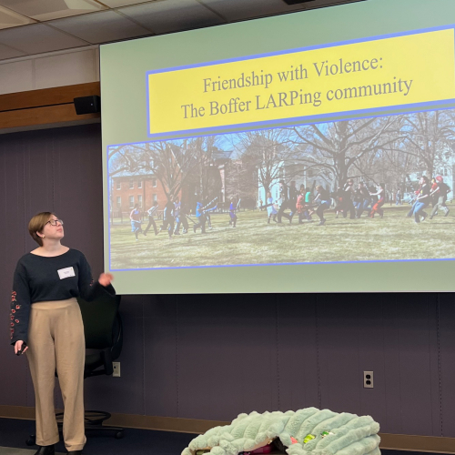 Cassandra Ralson presented her project at the 2025 INSPIRE Conference and received an award at the 2025  Iowa Sociological Association Annual Meeting
